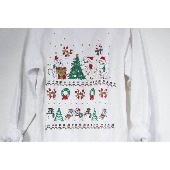 Vintage Crazy Cat Lady Christmas Sweatshirt XL - Picture 2 of 5